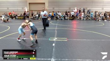 56 lbs Round 1 (6 Team) - Elias Andronic, Illinois King Pins vs Kolby Pitzen, Backyard Brawlers