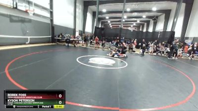 92 lbs Quarterfinal - Kyson Peterson, CNWC Concede Nothing Wrestling Club vs Rorek Foss, Team Aggression Wrestling Club