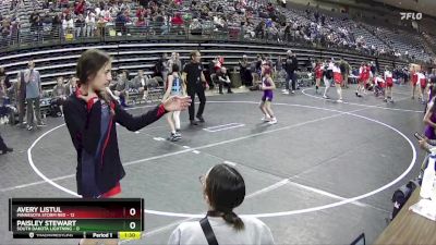 65 lbs Semis & 1st Wrestleback (8 Team) - Paisley Stewart, South Dakota Lightning vs Avery Listul, Minnesota Storm Red