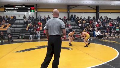 106 lbs Quarterfinal - Ari Groothuis, Marion vs Owen Smock, Iowa City, West