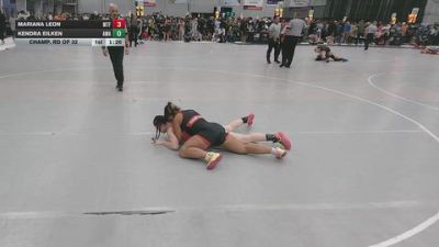 145 lbs Champ. Rd Of 32 - Mariana Leon, MTF vs Kendra Eilken, Alpha Wrestling Academy