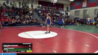 160 lbs Quarterfinal - Brayden Zingano, Eastlake vs Gage Malott, Santana