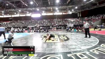 G 132 lbs Champ. Round 1 - Zoe Ortiz, Bonneville Girls vs Madi Cook, Lake City Girls