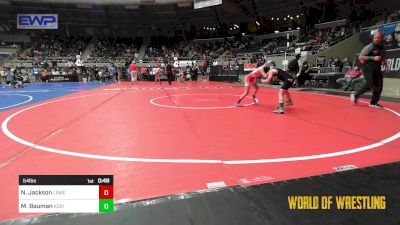 54 lbs Semifinal - Nara Jackson, Lawrence Elite vs Madilyn Bauman, Kodiak Attack