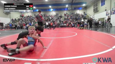 67 lbs Semifinal - Corbin Parker, Broken Arrow Wrestling Club vs Liam Garrett, Collinsville Cardinal Youth Wrestling