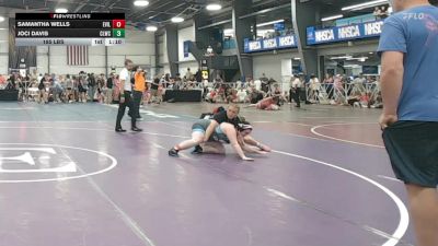 185 lbs Rr Rnd 1 - Samantha Wells, Evil Empire Blue vs Joci Davis, Cheyenne Ladies Wrestling Club