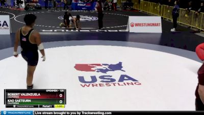 125 lbs Cons. Round 3 - Kao Saeteurn, California vs Robert Valenzuela, California