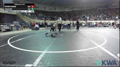 76 lbs Consi Of 16 #2 - Ryker Dawes, Keystone Kids Wrestling Club vs Cole Nix, Plainview Youth Wrestling Club