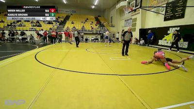110 lbs Final - Wren Miller, Wagoner vs Karlye Brown, Wagoner