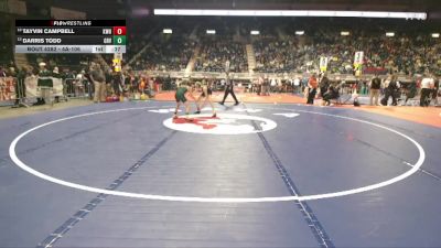 4A-106 lbs Cons. Round 3 - Darris Todd, Green River vs Tayvin Campbell, Kelly Walsh