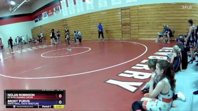 43-53 lbs Round 1 - Nolan Robinson, KC Elite Training Center vs Brody Purvis, White Knoll Youth Wrestling