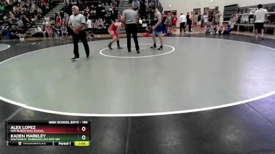 150 lbs Cons. Round 4 - Alex Lopez, Van Buren High School vs Kaden Markley, Southwest Timberwolves Kids Wr