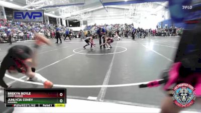 90 lbs Quarterfinal - Juhlycia Covey, Hannibal vs Brekyn Boyle, Honey Badger