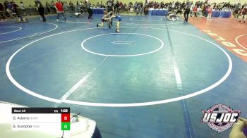 75 lbs Quarterfinal - Gunner Adams, Deer Creek Wrestling Club vs Bronc Sumpter, Vian Wrestling Club