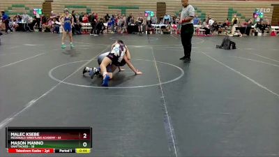 92-96 lbs Quarterfinal - Mason Manno, Unattached vs Malec Ksebe, McDonald Wrestling Academy