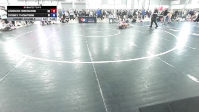 U20 Women - 65 lbs Champ. Round 1 - Annelise Obermark, MO vs Sydney Thompson, MI