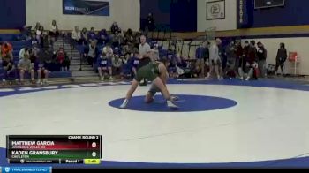 149 lbs Champ. Round 2 - Matthew Garcia, Johnson & Wales (RI) vs Kaden Gransbury, Castleton