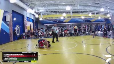 105 lbs Round 1 - Grayson Schmeichel, Bayside vs Jose Callava, Wrestling Gladiator