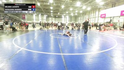 93-100 lbs Cons. Round 3 - Milania LaZarte, Team Aggression Wrestling Club vs Kataleana Warner, Mat Rats Rebooted Wrestling
