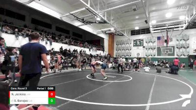 150 lbs Cons. Round 3 - Sebastian Barajas, St. John Bosco vs Nyol Jenkins, Lancaster