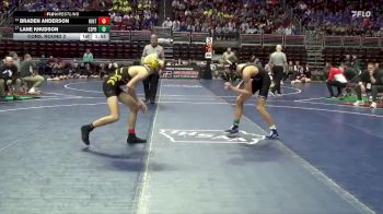 1A-120 lbs Cons. Round 2 - Braden Anderson, Hinton vs Lane Knudson, Central Springs
