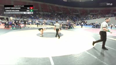4A/3A/2A/1A Girls 105 Champ. Round 1 - Gracie Williams, Harrisburg Girls vs Aubrey Mortimore, Yamhill-Carlton Girls