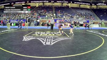 Girls-105 lbs Cons. Round 2 - Lillian Teachworth, Lakewood Hs Girls vs Maizy Olson, Powers North Central Hs Girls