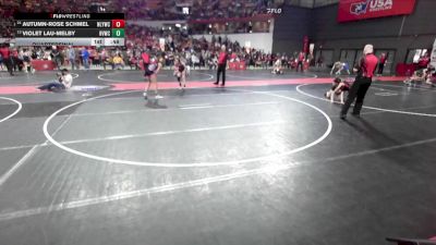 100 lbs Quarterfinal - Autumn-Rose Schmel, New London Youth Wrestling Club vs Violet Lau-Melby, Holmen Viking Wrestling Club