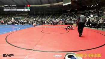 66 lbs Semifinal - Camila Ramirez, Team Aggression vs Madilyn Bauman, Neighborhood Wrestling Club
