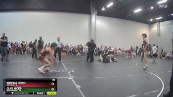 132 lbs Semis (4 Team) - Clay Hicks, MF Dynasty vs Joshua Horn, MF Army