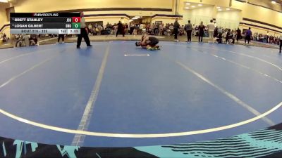 125 lbs Semifinal - Brett Stanley, John Carroll University vs Logan Gilbert, Southwestern Michigan College