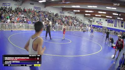 106 lbs Quarterfinal - Hezekiah Worthington, Newberg Mat Club vs Julian Ortega, Pirate WC