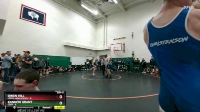 144 lbs Round 2 (6 Team) - Owen Hill, Lovell High School vs Kannon Grant, Cody