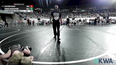 60 lbs Consi Of 16 #2 - Kayden Bass, Grove Takedown Club vs Jesse Hightower, Watonga Youth Wrestling