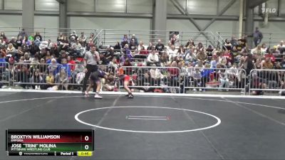 90 lbs Champ. Round 1 - Broxtyn Williamson, Emporia vs Jose ``Trini`` Molina, Pittsburg Wrestling Club