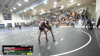 113 lbs Cons. Round 4 - Zadkiel Cruz, Paloma Valley vs Jesse Eliders, Villa Park