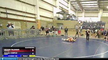 126 lbs Quarterfinal - Decker Milender, Montana vs Kulika Corpuz, Hawaii