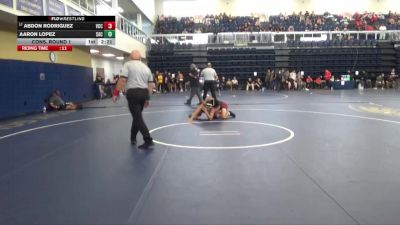 157 lbs Cons. Round 1 - Aaron Lopez, Santa Ana College vs Abdon Rodriguez, Victor Valley College