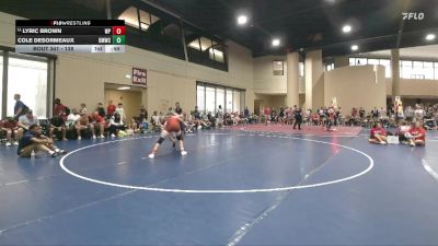 138 lbs Cons. Round 3 - Cole DesOrmeaux, Brother Melchior Wrestling Clu vs Lyric Brown, White Plains