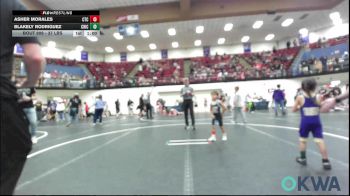 37 lbs Quarterfinal - Asher Morales, Comanche Takedown Club vs Blakely Rodriguez, Chickasha Youth Wrestling