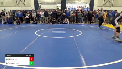 215 lbs Round Of 32 - Cameron Phillips, Hickory vs Eli Wheeler, Parkersburg South-WV