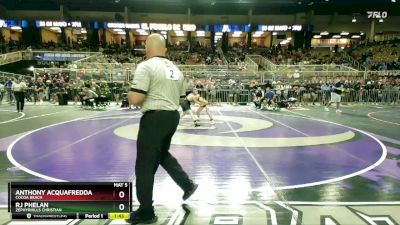 1A 106 lbs Quarterfinal - RJ Phelan, Zephyrhills Christian vs Anthony Acquafredda, Cocoa Beach