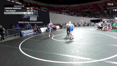4A Boys 215 lbs Champ. Round 1 - Dex Dunlap, La Grande Boys vs Cameron Anderson, Mazama Boys