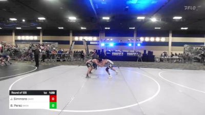 126 lbs Round Of 128 - Jake Simmons, Oakdale WC vs Ben Perez, Bronco WC