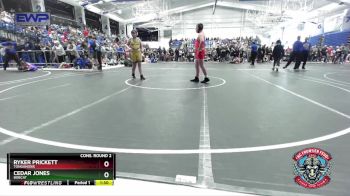 165 lbs Cons. Round 2 - Ryker Prickett, Tonganoxie vs Cedar Jones, Bobcat