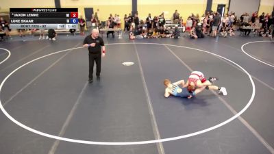 92 lbs Champ. Round 1 - Jaxon Lemke, WI vs Luke Skaar, IA