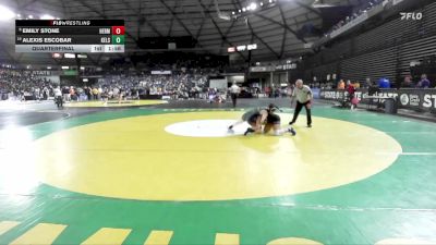 Girls 3A 140 lbs Quarterfinal - Alexis Escobar, Kelso (Girls) vs Emily Stone, Hermiston (Girls)