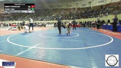 101 lbs Consi Of 16 #1 - Emmit Fourkiller, Tahlequah Wrestling Club vs Bobby Lima, Union JH