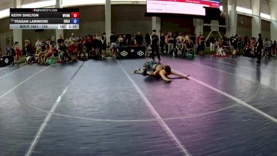 132 lbs Cons. Round 3 - Keith Shelton, Wyoming vs Teagan Larimore, Colorado