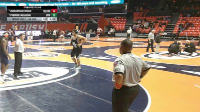 3A 285 lbs Quarterfinal - Jonathan Rulo, Belleville (East) vs Pierre Nelson, Oak Park (O.P.-River Forest)